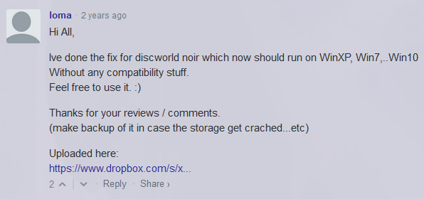 Ioma's original comment